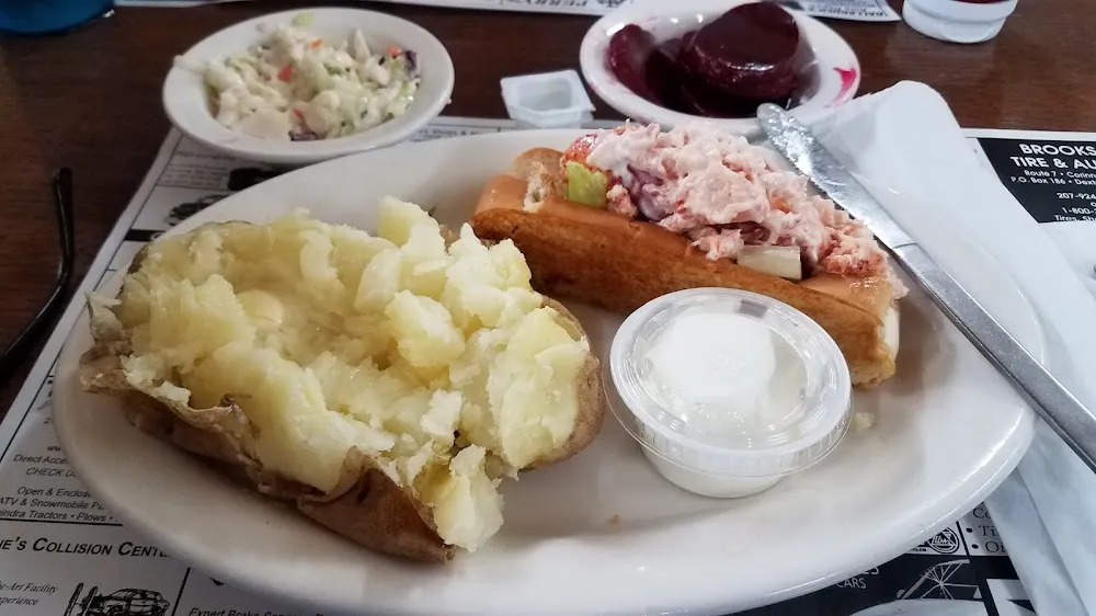 Lobster Roll and Baked Potato